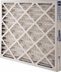 Made in USA - 20" Noml Height x 25" Noml Width x 2" Noml Depth, 35% Capture Efficiency, Wire-Backed Pleated Air Filter - MERV 8, Synthetic, Integrated Paperboard Frame, 500 Max FPM, 1,300 CFM, For Any Unit - Apex Tool & Supply