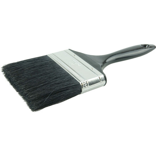 4″ Industrial Varnish Brush, Black China Bristle, 2-3/4″ Trim Length, Blue Plastic Sash - Apex Tool & Supply