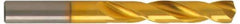Guhring - 11.2mm 140° Solid Carbide Jobber Drill - TiN Finish, Right Hand Cut, Spiral Flute, Straight Shank, 118mm OAL, SU Point - Apex Tool & Supply