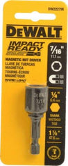 DeWALT - 7/16" Magnetic Nutsetter - 1/4" Hex Drive, 1-7/8" OAL - Apex Tool & Supply
