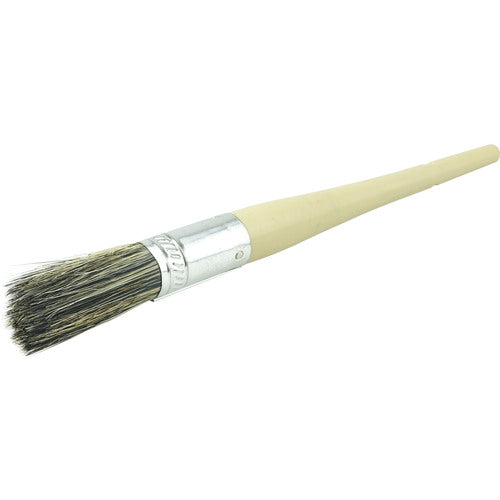 #4 11/16″ Round Sash Brush, Grey Bristle Fill, 2″ Trim Length, Plain Foam Handle - Apex Tool & Supply