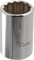 Blackhawk by Proto - 11/16", 1/2" Drive, Standard Hand Socket - 12 Points, 1-1/2" OAL, Chrome Finish - Apex Tool & Supply
