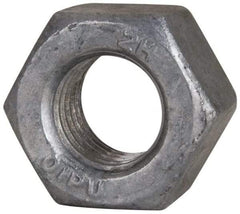 Value Collection - 3/4-10 UNC Steel Right Hand Heavy Hex Nut - 1-1/4" Across Flats, 47/64" High, Hot Dipped Galvanized Finish - Apex Tool & Supply