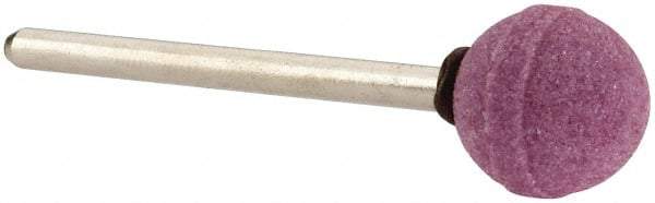 Rex Cut Product - 1/2" Head Diam x 1/2" Thickness, B121, Ball End, Aluminum Oxide Mounted Point - Tan, Medium Grade, 45,370 RPM - Apex Tool & Supply