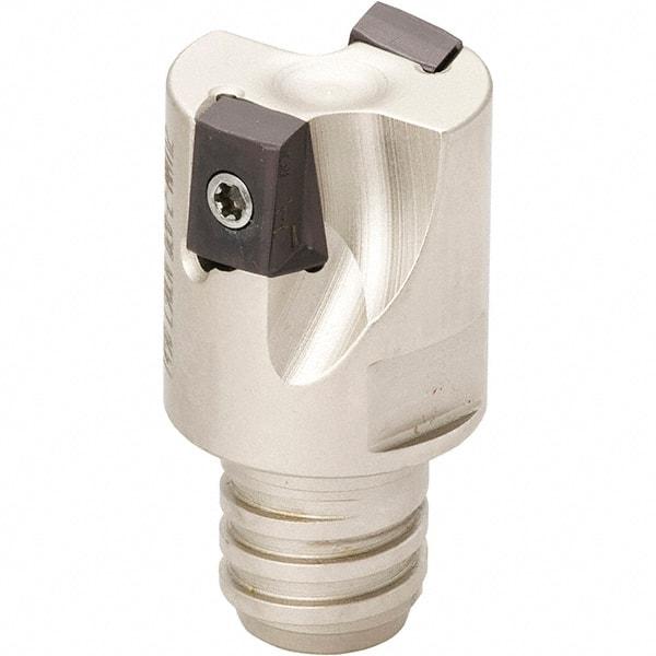 Iscar - 3/4" Cut Diam, 0.315" Max Depth of Cut, Indexable Square Shoulder Helical End Mill - T12 Modular Connection, 90° Lead Angle, Through Coolant, Series Helitang, Multimaster - Apex Tool & Supply