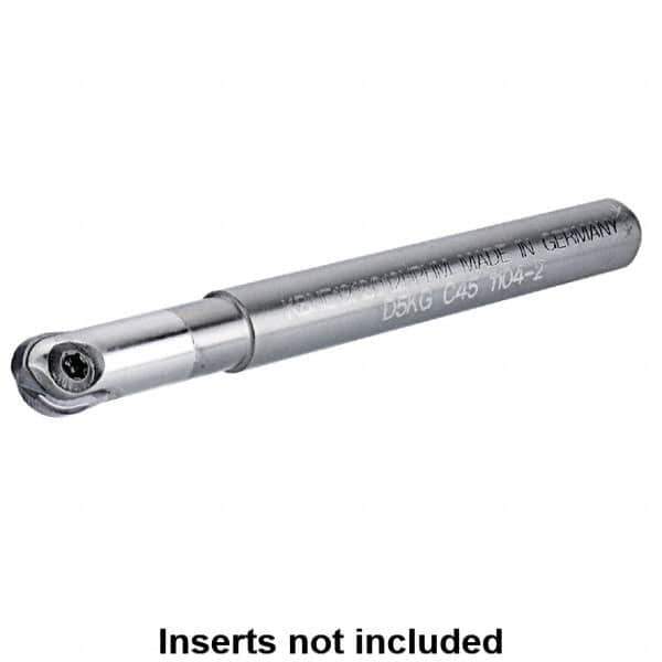 Kennametal - 6mm Cut Diam, 3mm Max Depth of Cut, 6mm Shank Diam, 150mm OAL, Indexable Ball Nose End Mill - 70mm Head Length, Straight Shank, KDMB Toolholder, KDM. 06.. Insert - Apex Tool & Supply