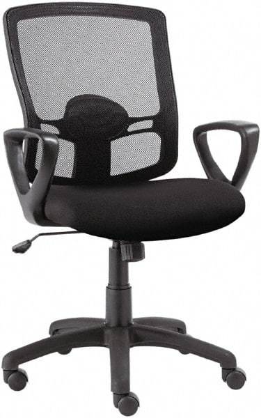 ALERA - 23-5/8" High Office/Managerial/Executive Chair - 20" Wide x 19" Deep, Fabric Mesh Seat, Black - Apex Tool & Supply