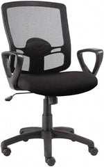 ALERA - 23-5/8" High Office/Managerial/Executive Chair - 20" Wide x 19" Deep, Fabric Mesh Seat, Black - Apex Tool & Supply