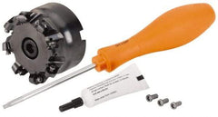 Kennametal - 76.2mm Cut Diam, 6mm Max Depth, 1" Arbor Hole, 8 Inserts, RP.T 1204... Insert Style, Indexable Copy Face Mill - BMD300 Cutter Style, 28,100 Max RPM, 2 High, Through Coolant, Series KSRM - Apex Tool & Supply