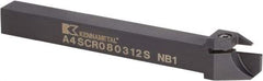 Kennametal - A4SC, Right Hand Cut, 34mm Max Workpc Diam, A4 G0200.. Insert, Indexable Cutoff Toolholder - 17.5mm Max Depth of Cut, 15.88mm Shank Width, 15.88mm Shank Height, 114.3mm OAL - Apex Tool & Supply
