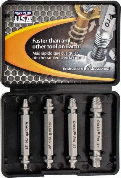 Alden - 4 Piece Bolt & Screw Extractor Set - 3/8" Drive - Apex Tool & Supply