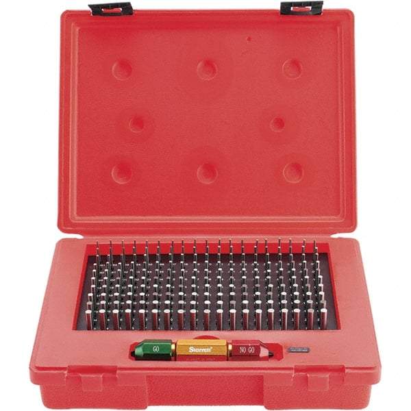 Starrett - 190 Piece, 0.061-0.25 Inch Diameter, Steel, Plug and Pin Gage Set - Plus 0.0002 Inch Tolerance, Class ZZ - Apex Tool & Supply