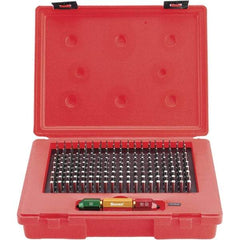 Starrett - 190 Piece, 0.061-0.25 Inch Diameter, Steel, Plug and Pin Gage Set - Plus 0.0002 Inch Tolerance, Class ZZ - Apex Tool & Supply