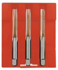 Cleveland - M20x2.50, 4 Flute, Bottoming, Plug & Taper, Bright Finish, High Speed Steel Tap Set - Right Hand Cut, 2" Thread Length, Series 1004 - Apex Tool & Supply