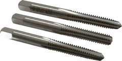 Cleveland - 1/4-20 UNC, 4 Flute, Bottoming, Plug & Taper, Bright Finish, High Speed Steel Tap Set - Right Hand Cut, 63.5mm OAL, 0.63" Thread Length - Apex Tool & Supply