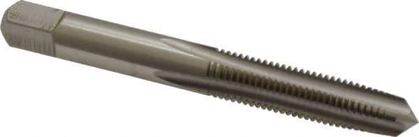 Cleveland - 5/16-24 UNF 3B 4 Flute Bright Finish High Speed Steel Straight Flute Standard Hand Tap - Taper, Right Hand Thread, 2.719" OAL, 0.69" Thread Length, H3 Limit, Oversize - Apex Tool & Supply