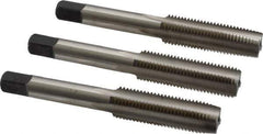 Cleveland - 7/16-20 UNF, 4 Flute, Bottoming, Plug & Taper, Bright Finish, High Speed Steel Tap Set - Right Hand Cut, 3-5/32" OAL, 0.88" Thread Length - Apex Tool & Supply