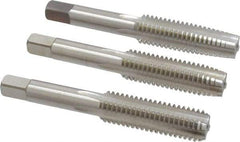 Cleveland - 1/2-13 UNC, 4 Flute, Bottoming, Plug & Taper, Bright Finish, High Speed Steel Tap Set - Right Hand Cut, 3-3/8" OAL, 0.94" Thread Length - Apex Tool & Supply