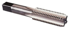 Interstate - 1-9/16 - 18 UNEF 3B 6 Flute Bright Finish High Speed Steel Straight Flute Standard Hand Tap - Bottoming, Right Hand Thread, 5" OAL, H4 Limit, Oversize - Apex Tool & Supply