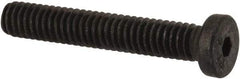 Made in USA - #10-24 UNC Hex Socket Drive, Low Socket Cap Screw - Grade 4037 Alloy Steel, Black Oxide Finish, Fully Threaded, 1/2" Length Under Head - Apex Tool & Supply