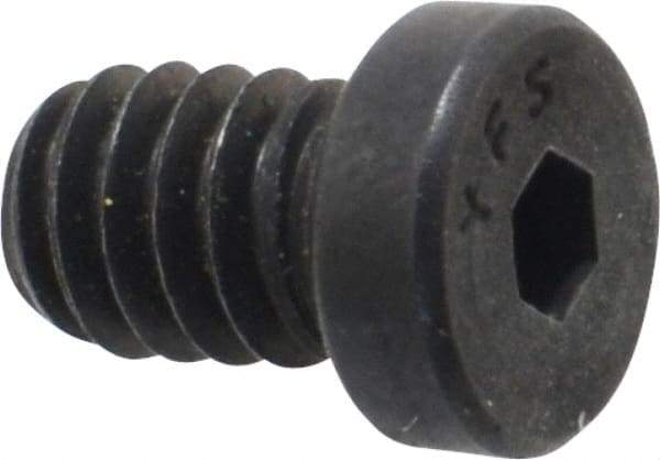 Value Collection - 1/4-20 UNC Hex Socket Drive, Low Socket Cap Screw - Alloy Steel, Black Oxide Finish, Fully Threaded, 3/8" Length Under Head - Apex Tool & Supply