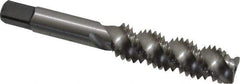 Cleveland - 1/2-13 UNC 3 Flute 3B Plug Spiral Flute Tap - High Speed Steel, Bright Finish, 3-3/8" OAL, Right Hand Flute, Right Hand Thread, H3, Series 1093/1094 - Apex Tool & Supply