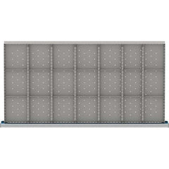 LISTA - 21-Compartment Drawer Divider Layout for 3.15" High Drawers - Apex Tool & Supply
