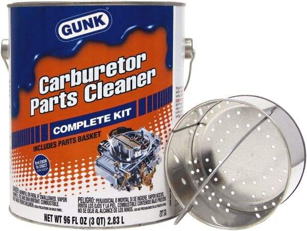 Gunk - Nonchlorinated Carburetor & Parts Cleaner - 96 oz Pail with Dip Basket - Apex Tool & Supply
