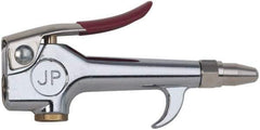 Value Collection - 90 Max psi High Volume Safety Nozzle Thumb Lever Blow Gun - 1/4 NPT, 1-7/16" Tube Length, Chrome Plated Zinc - Apex Tool & Supply