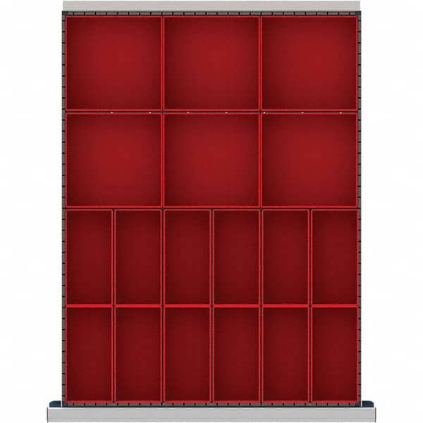 LISTA - 18-Compartment Drawer Divider Layout for 3.15" High Drawers - Apex Tool & Supply