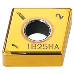Iscar - CNGG432 M4HF Grade IB25HA PCBN Turning Insert - AlTiN Finish, 80° Diamond, 1/2" Inscr Circle, 3/16" Thick, 1/32" Corner Radius - Apex Tool & Supply