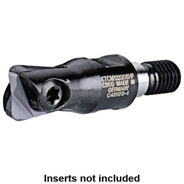 Kennametal - 16mm Cut Diam, 4mm Max Depth of Cut, 37mm OAL, Indexable Ball Nose End Mill - 37mm Head Length, M08 Modular Connection, KDMT Toolholder, KDM 16.. Insert - Apex Tool & Supply