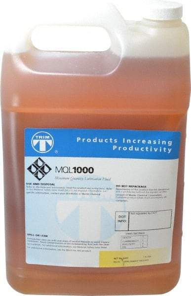 Master Fluid Solutions - Trim MQL 1000, 1 Gal Bottle Cutting Fluid - Straight Oil, For Drilling, Milling, Reaming, Sawing, Tapping - Apex Tool & Supply