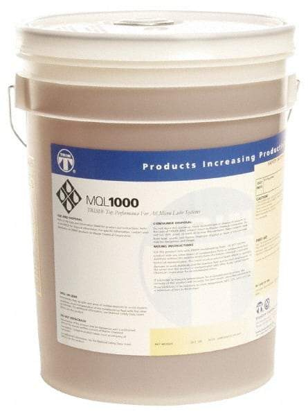 Master Fluid Solutions - Trim MQL 1000, 5 Gal Pail Cutting Fluid - Straight Oil, For Drilling, Milling, Reaming, Sawing, Tapping - Apex Tool & Supply
