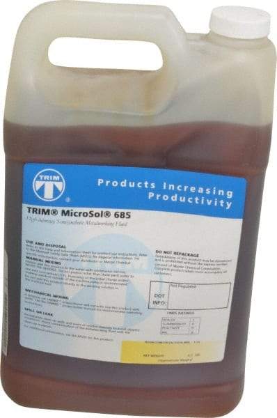 Master Fluid Solutions - Trim MicroSol 685, 1 Gal Bottle Cutting & Grinding Fluid - Semisynthetic, For Machining - Apex Tool & Supply