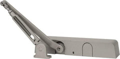 Falcon - Push & Pull Side Mount, Medium Duty Multi Size Hold Open Door Closer Full Cover Power Operated Damper - Nonhanded, Aluminum Finish - Apex Tool & Supply