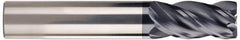 SGS - 1", 4 Flute, Single End, Solid Carbide, 0.04" Corner Radius End Mill - 4" OAL, Right Hand Flute, 1-1/2" LOC, Right Hand Cut - Apex Tool & Supply