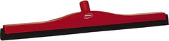 Vikan - 24" Foam Rubber Blade Bench Squeegee - Double Edge, Red, Plastic Holder - Apex Tool & Supply