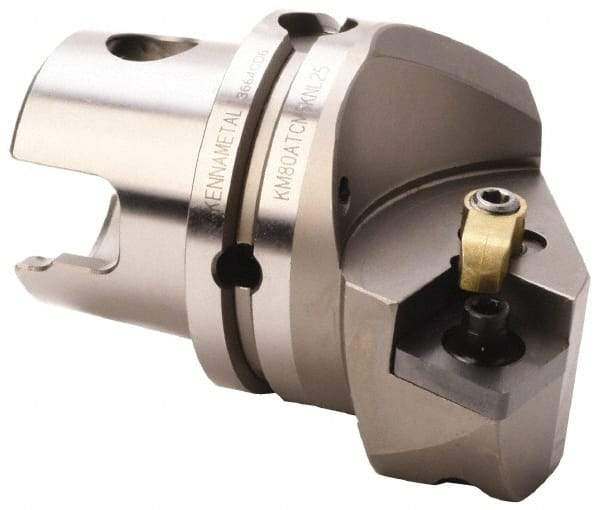 Kennametal - Left Hand Cut, Size KM80, SN.. Insert Compatiblity, Internal Modular Turning & Profiling Cutting Unit Head - 53mm Ctr to Cutting Edge, 70mm Head Length, Through Coolant, Series Kenloc - Apex Tool & Supply