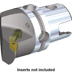 Kennametal - Left Hand Cut, Size KM63, VN.. Insert Compatiblity, Internal Modular Turning & Profiling Cutting Unit Head - 43mm Ctr to Cutting Edge, 60mm Head Length, Through Coolant, Series Kenloc - Apex Tool & Supply