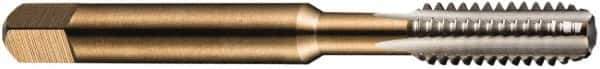 DORMER - M16x1.00 Metric Fine 6H 4 Flute Bright Finish High Speed Steel Straight Flute Machine Tap - Plug, Right Hand Thread, 102mm OAL, 24mm Thread Length, Oversize - Apex Tool & Supply