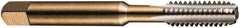 DORMER - M9x0.75 Metric Fine 6H 3 Flute Bright Finish High Speed Steel Straight Flute Machine Tap - Bottoming, Right Hand Thread, 72mm OAL, 16mm Thread Length, Oversize - Apex Tool & Supply