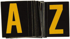 Made in USA - Letter Label - Legend: A-Z, English, Yellow & Black - Apex Tool & Supply