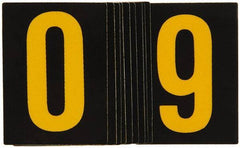 Made in USA - Letter Label - Legend: 0-9, English, Yellow & Black - Apex Tool & Supply