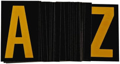 Made in USA - Letter Label - Legend: A-Z, English, Yellow & Black - Apex Tool & Supply