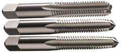 Hertel - #0-80 UNF, 2 Flute, Bottoming, Plug & Taper, Bright Finish, High Speed Steel Tap Set - 1-5/8" OAL, 2B/3B Class of Fit - Apex Tool & Supply