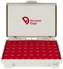Vermont Gage - 55 Piece, 0.21-1.29 mm Diameter Plug and Pin Gage Set - Minus 0.01 mm Tolerance, Class ZZ - Apex Tool & Supply