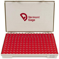 Vermont Gage - 185 Piece, 1.3-4.98 mm Diameter Plug and Pin Gage Set - Minus 0.01 mm Tolerance, Class ZZ - Apex Tool & Supply