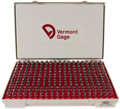 Vermont Gage - 250 Piece, 5-9.98 mm Diameter Plug and Pin Gage Set - Minus 0.01 mm Tolerance, Class ZZ - Apex Tool & Supply