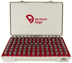 Vermont Gage - 125 Piece, 14-16.48 mm Diameter Plug and Pin Gage Set - Minus 0.01 mm Tolerance, Class ZZ - Apex Tool & Supply